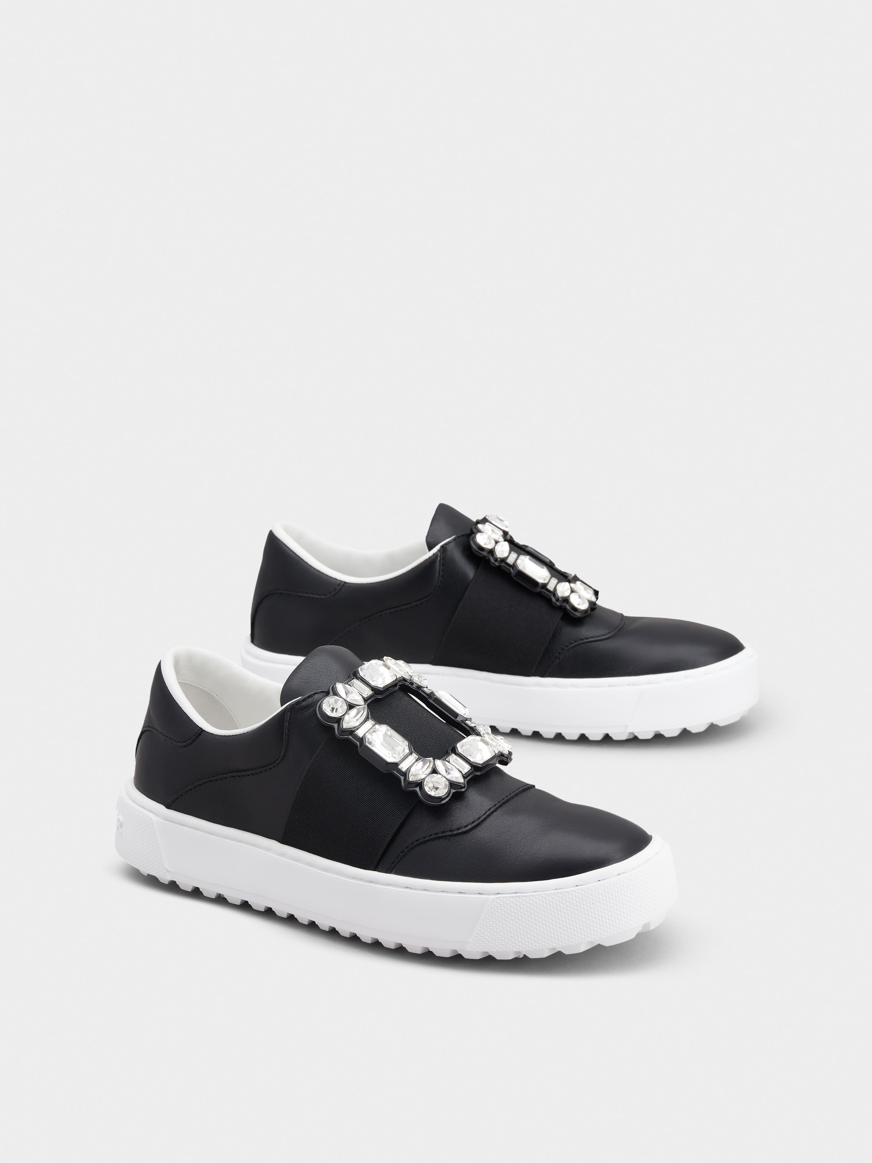 【Roger Vivier】Very Vivier Strass Buckle デニム スニーカー Roger Vivier Sneakers Strass Double Buckle Size 36 | eBay