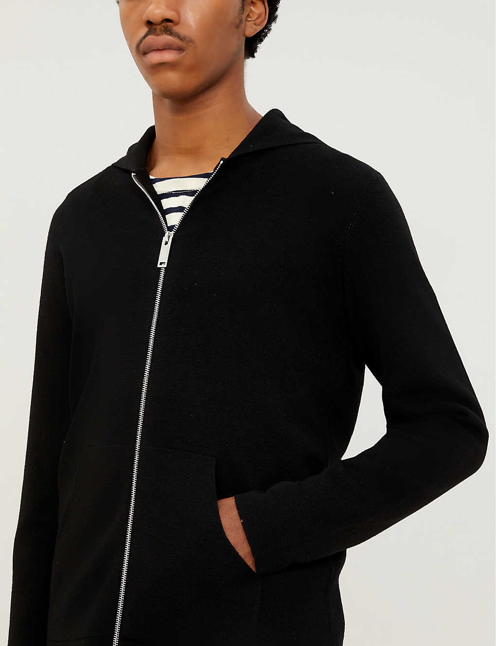Wire long-sleeved wool hoody - 4