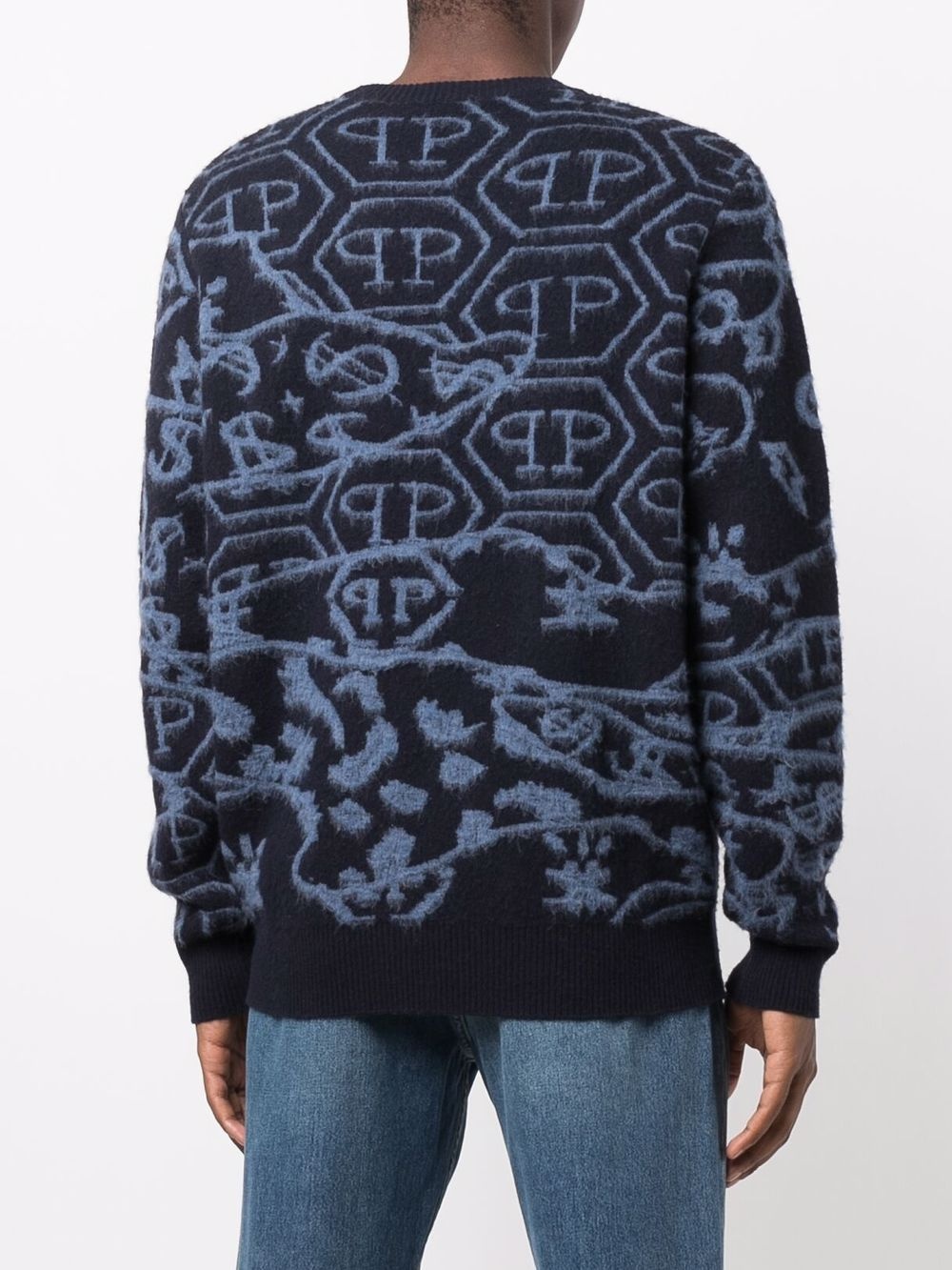 graphic-print wool jumper - 4