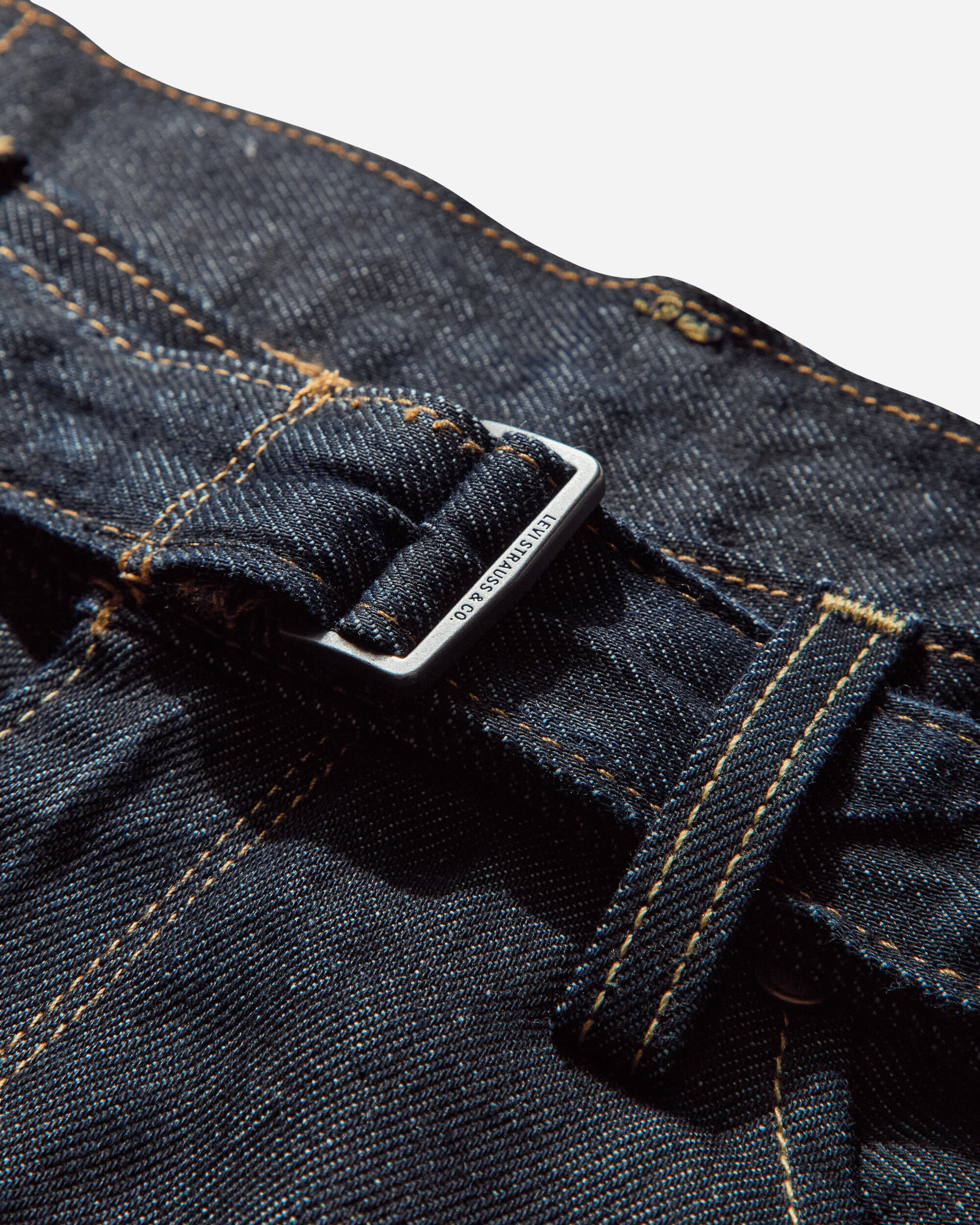 Men's Twisted Baggy Capri Jeans Blue - 3