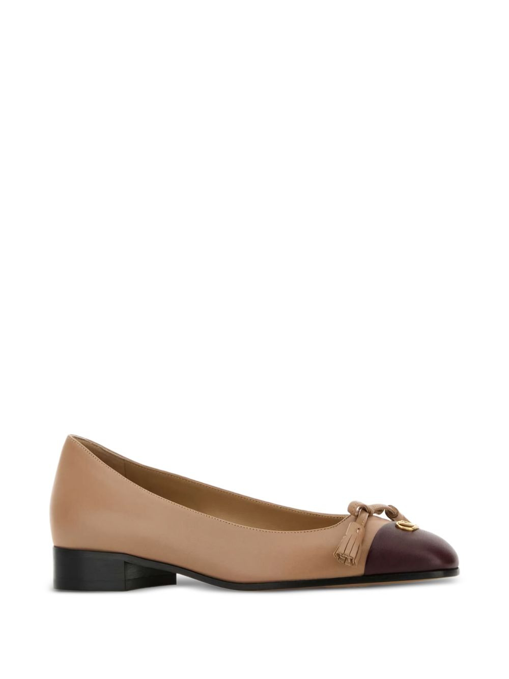VLogo tassel-embellished cap-toe ballet flats - 2