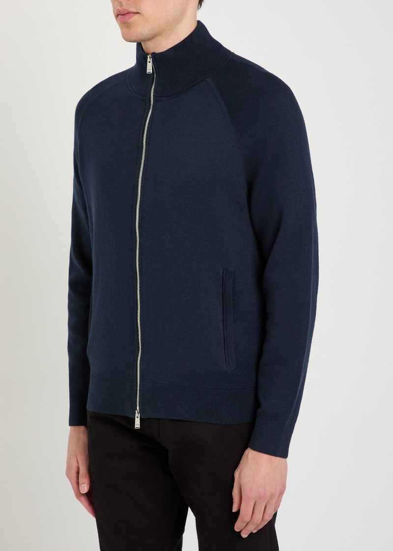 BOSS Boss Fine-knit Cotton and Wool-blend Cardigan outlook