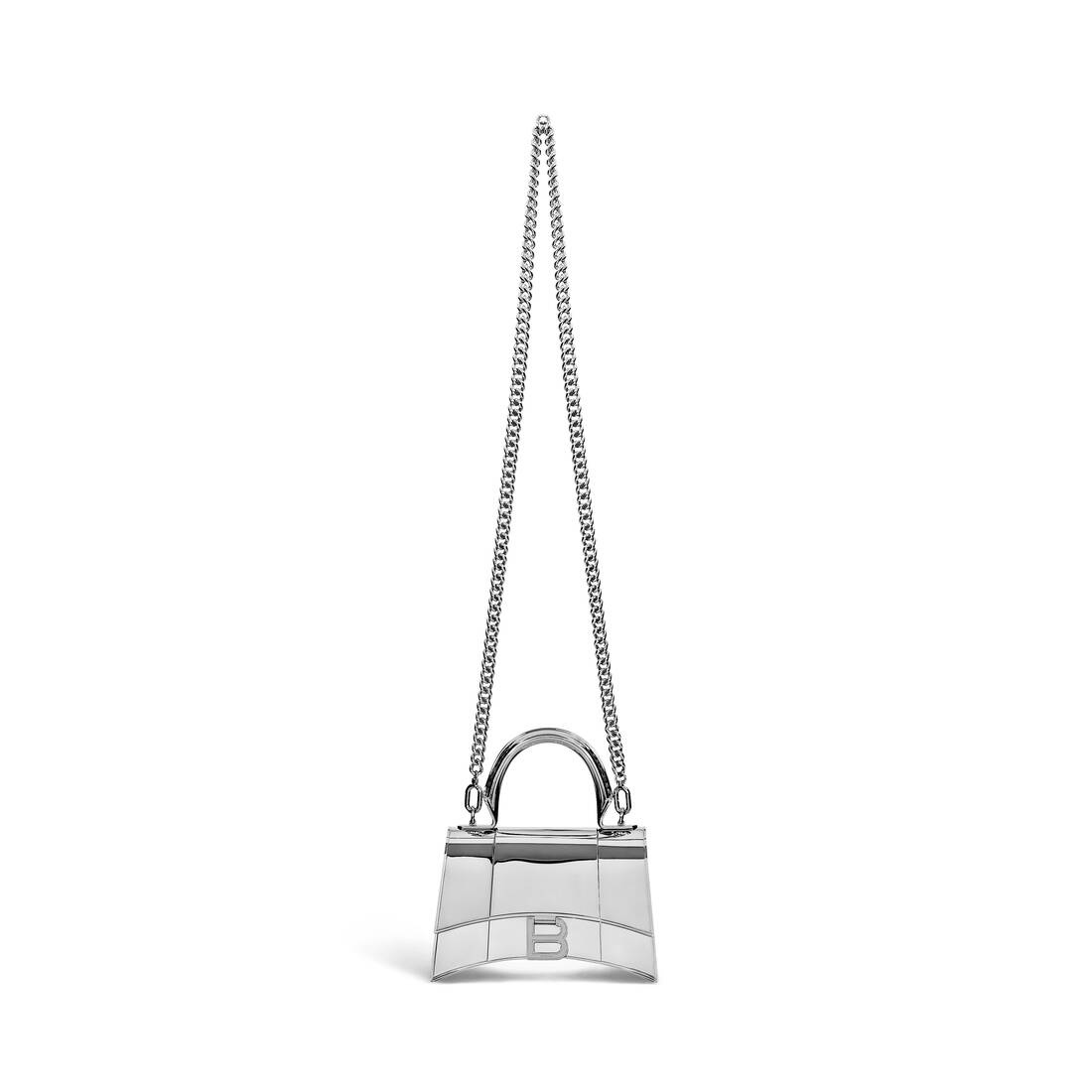 Women's Hourglass Metal Xs Handbag  in Silver - 5