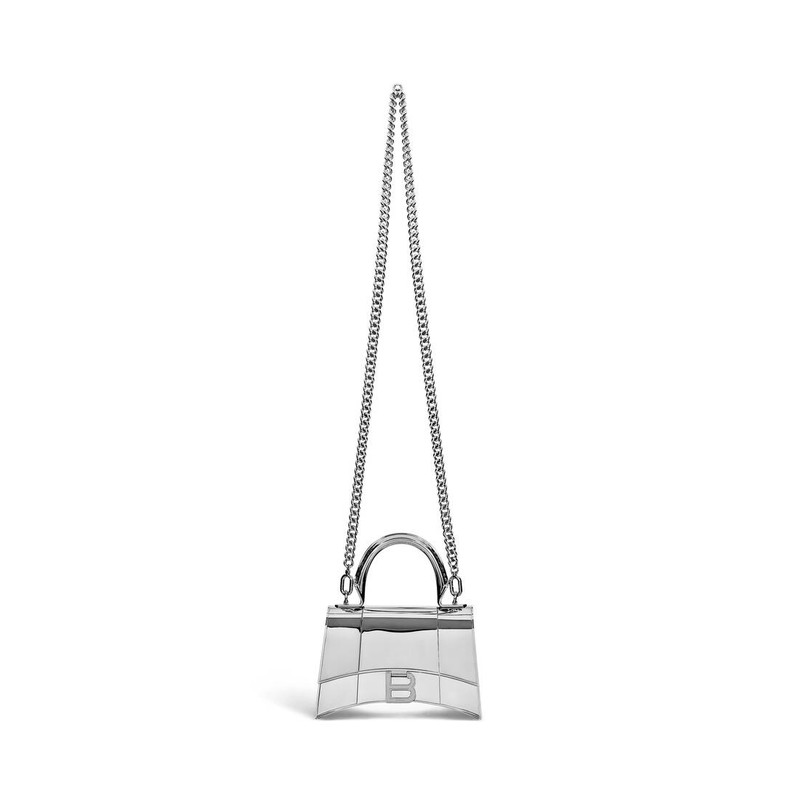 Women's Hourglass Metal Xs Handbag  in Silver 5