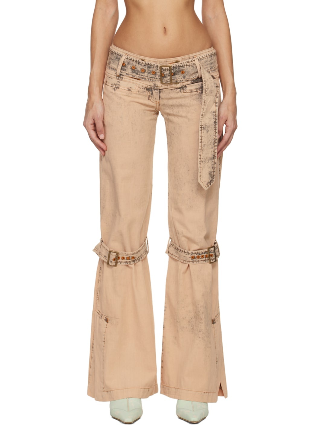 Beige Issa Denim Trousers - 1