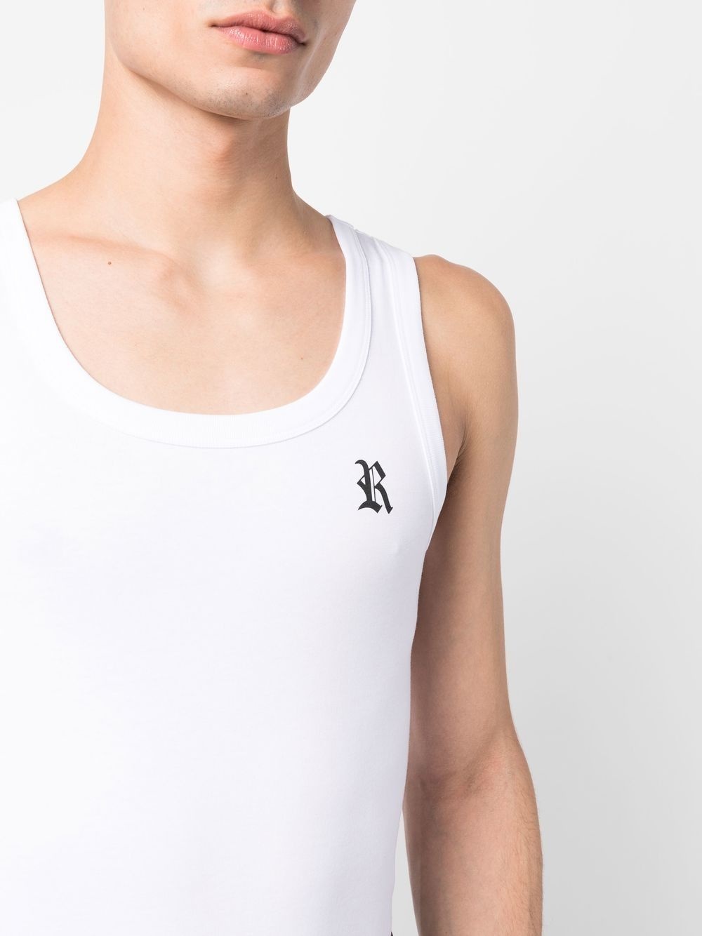 logo print tank top - 5