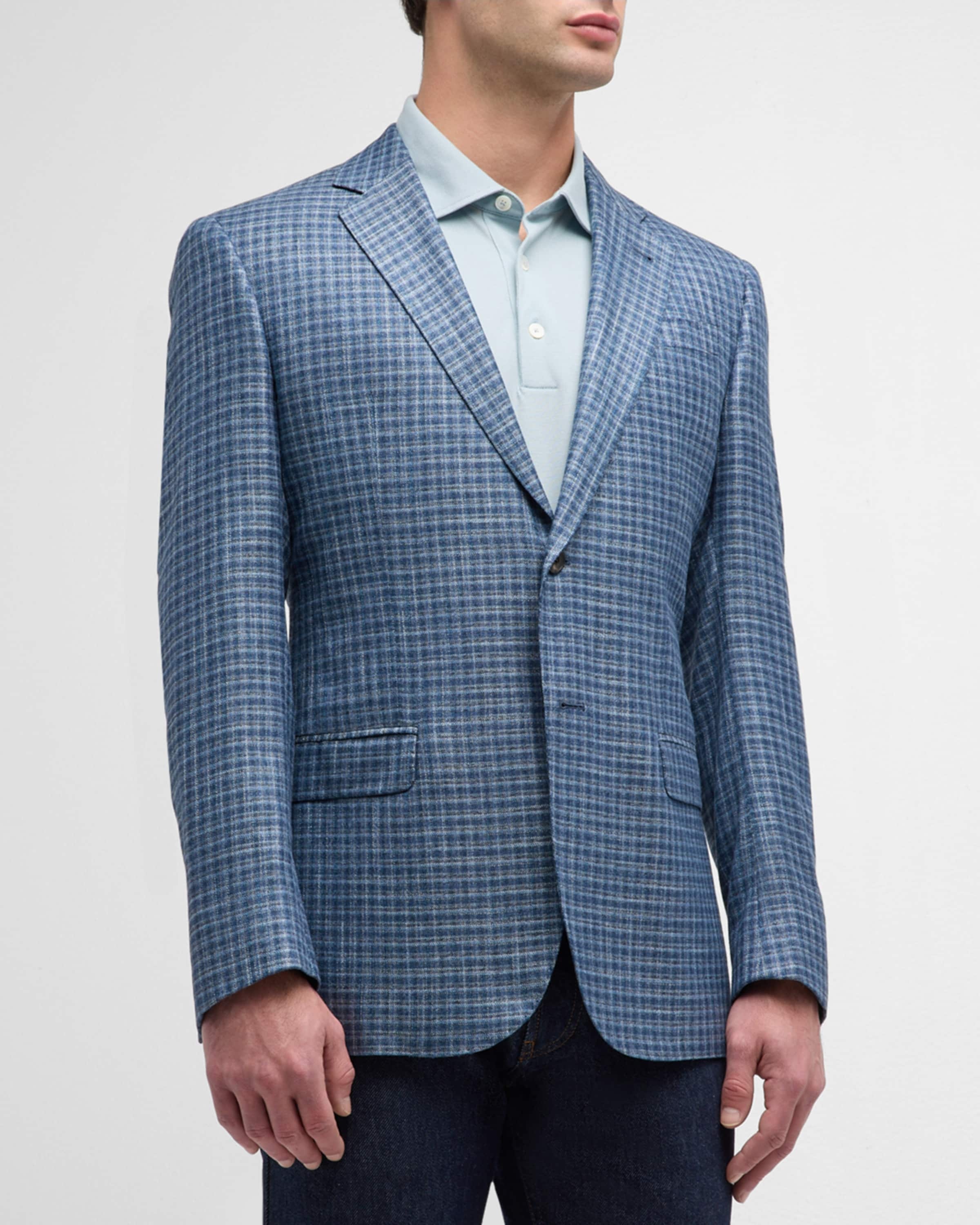 Men's Check Sport Coat - 1