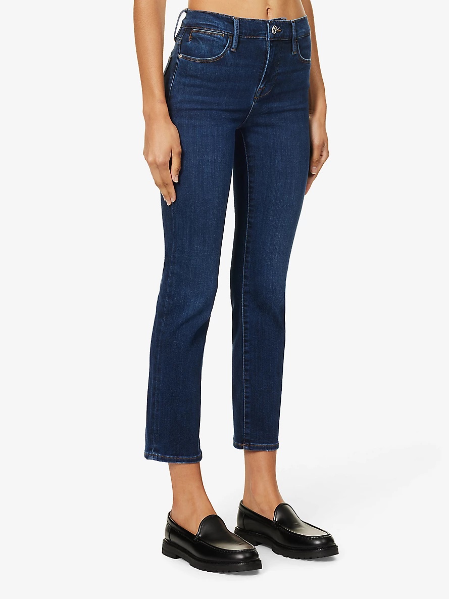 Le High Straight slip-pocket high-rise straight-leg stretch-denim jeans - 3