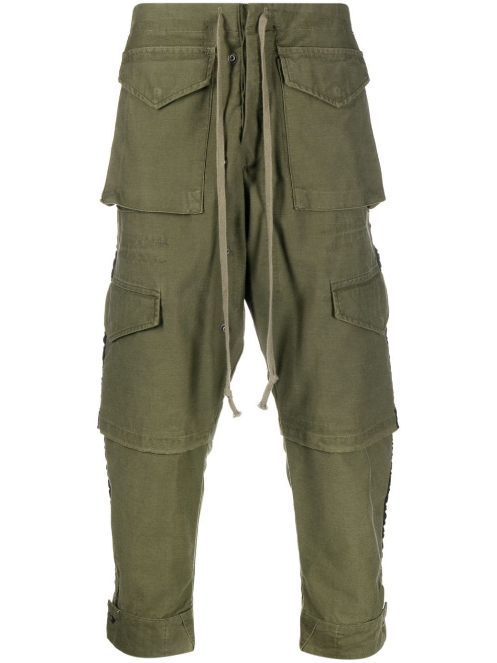 cropped-leg cargo trousers - 1