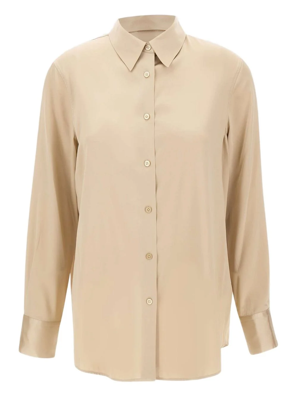 long-sleeved silk shirt - 1