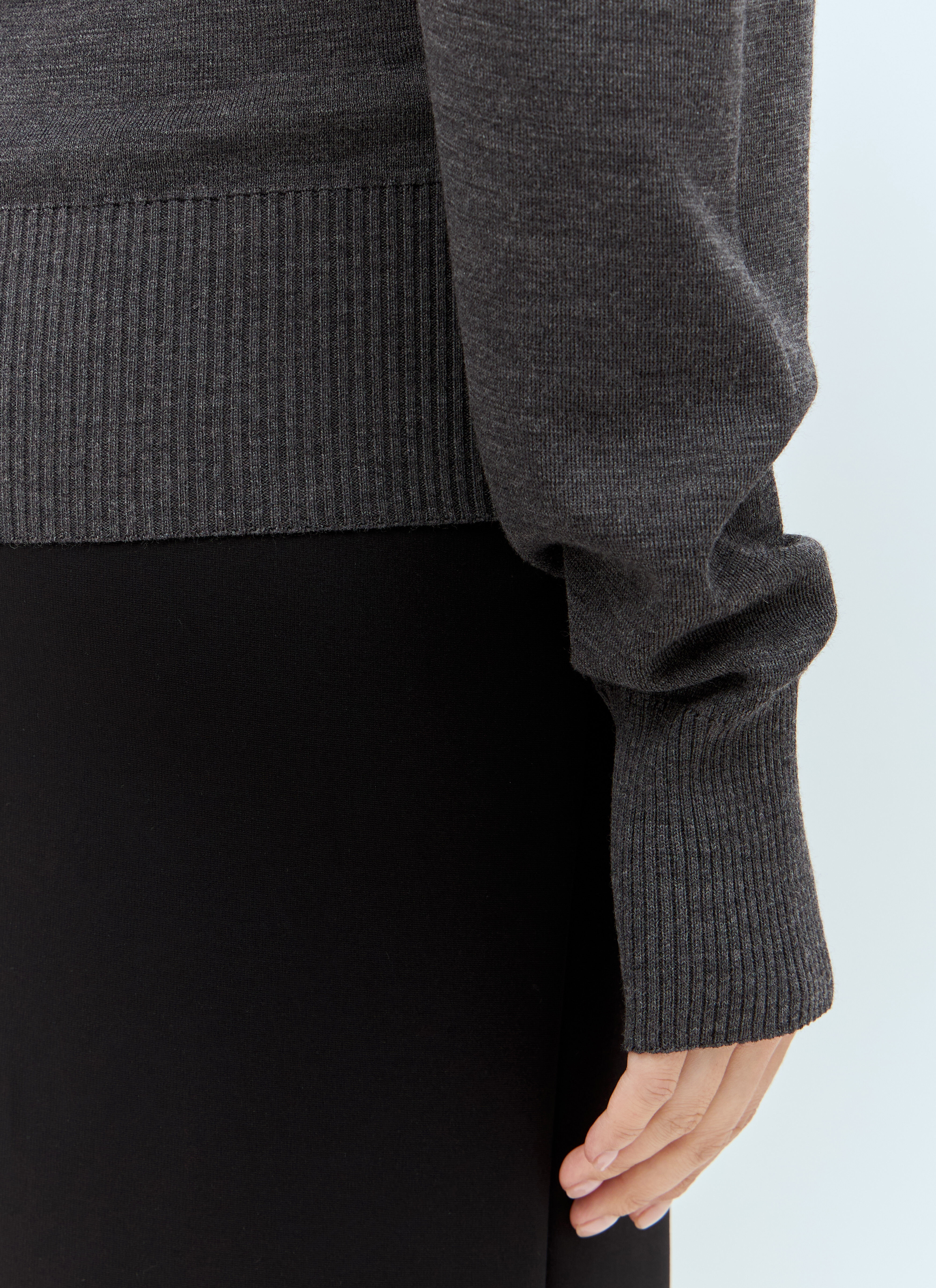 Wool High Neck Sweater - 4