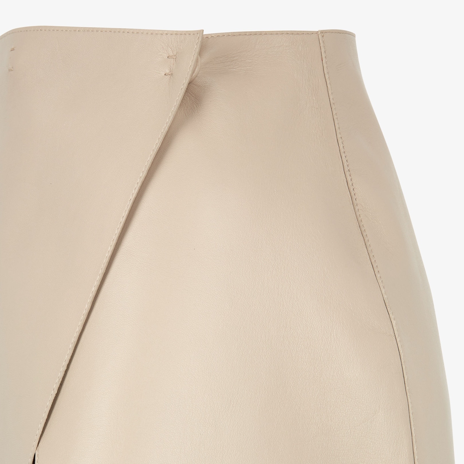 Beige nappa leather skirt - 3