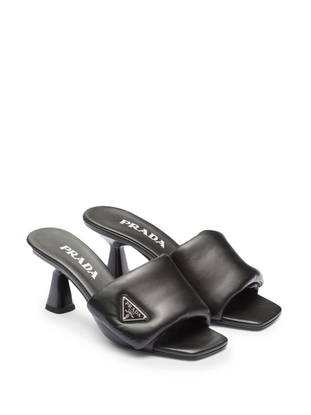 Soft 65mm nappa leather mules - 2