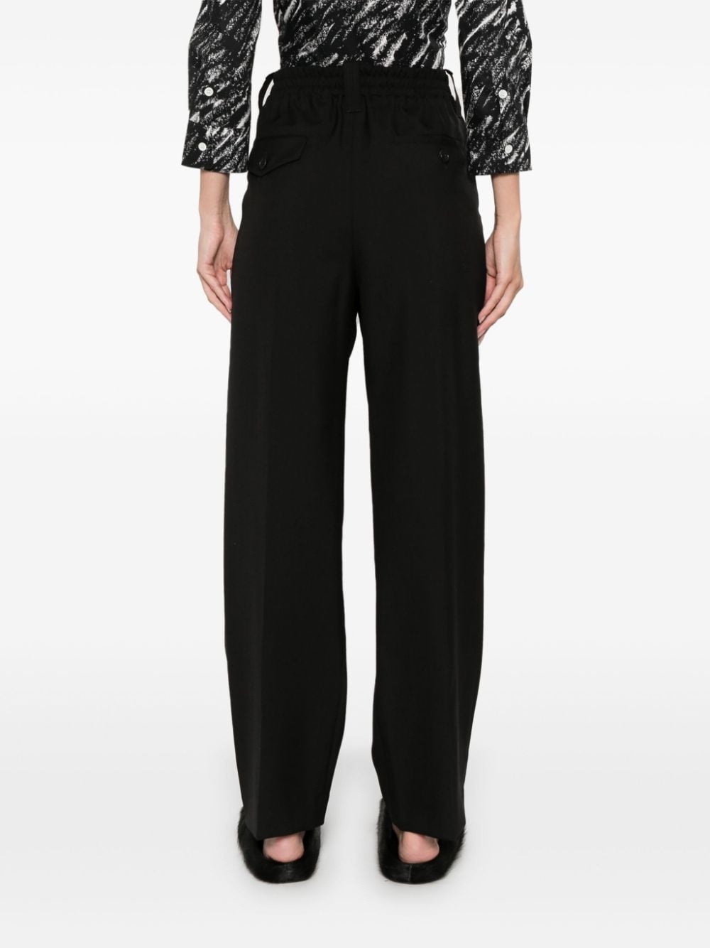 pleat-detail trousers - 4