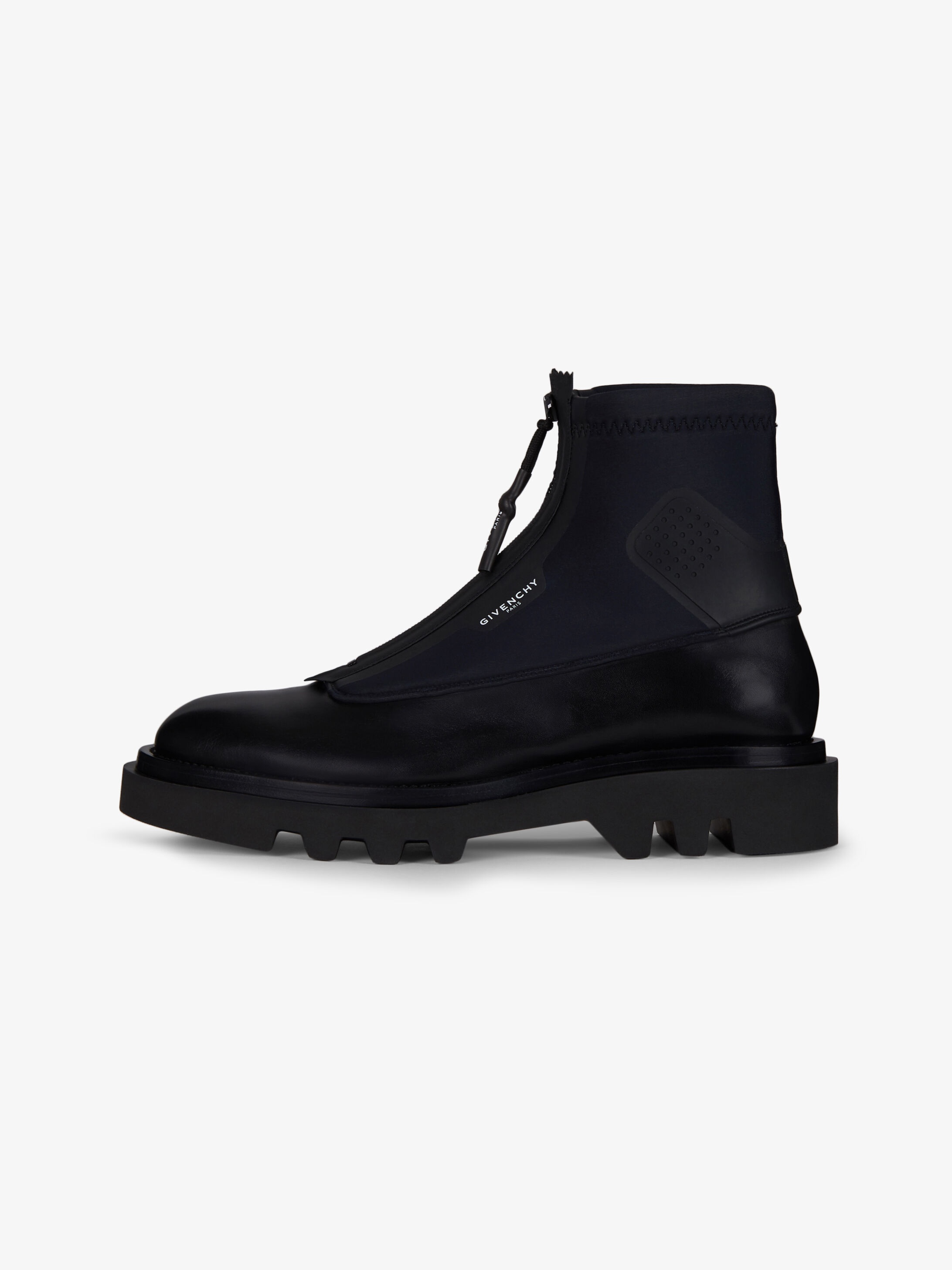 Combat boots in leather and neoprene - 6