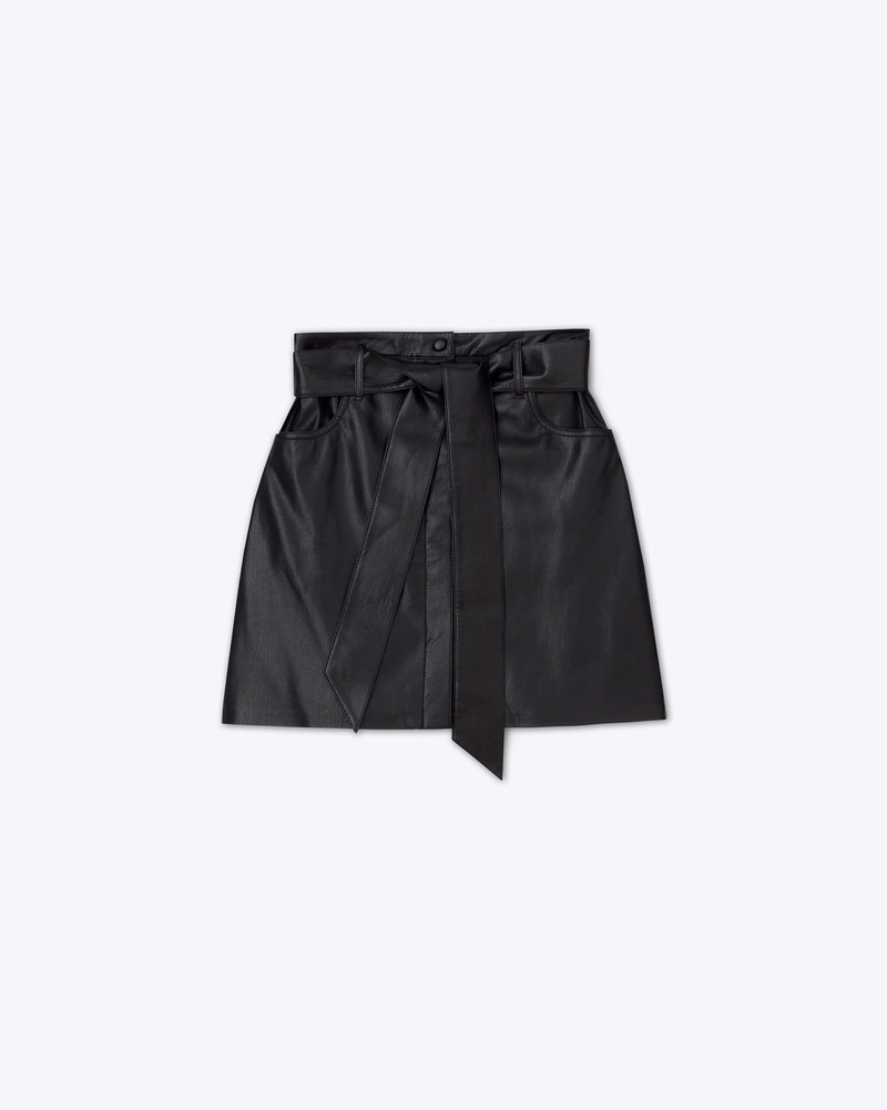 MEDA - OKOBOR™ alt-leather mini skirt - Black 1