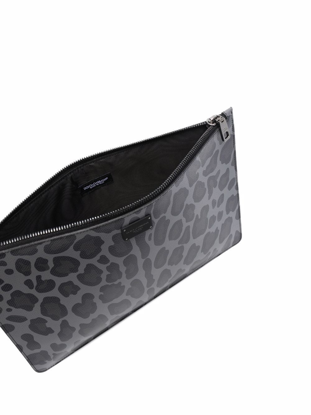 leopard-print clutch bag - 3