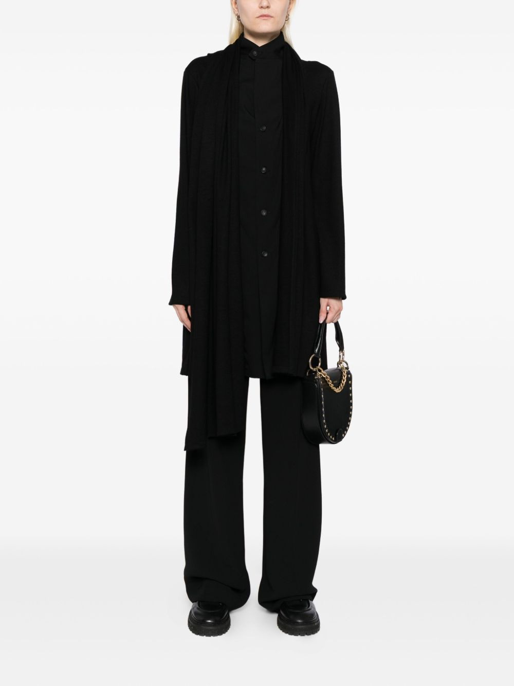 wool stole detail blouse - 2