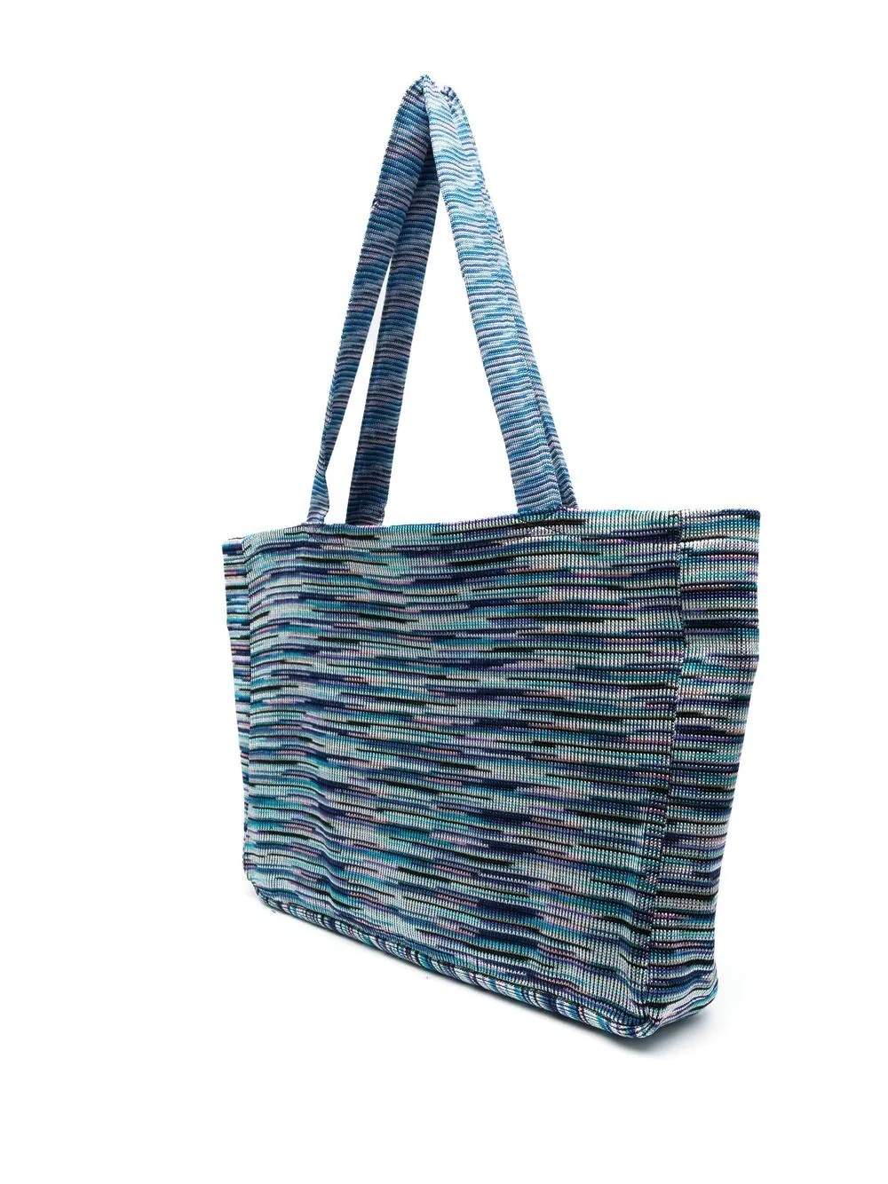 logo-print knitted tote bag - 3