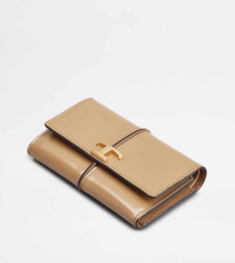 T TIMELESS WALLET IN LEATHER - BEIGE 4