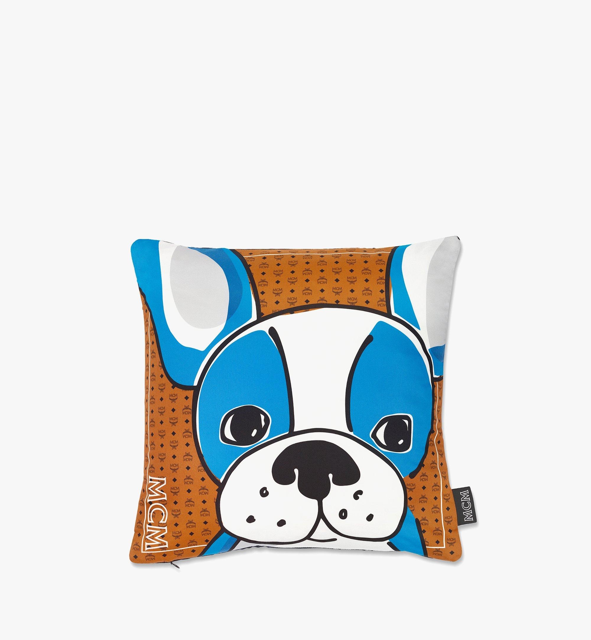 M Pup Monogram Print Cushion - 1