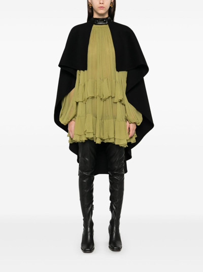 Chloé high-low wool cape outlook