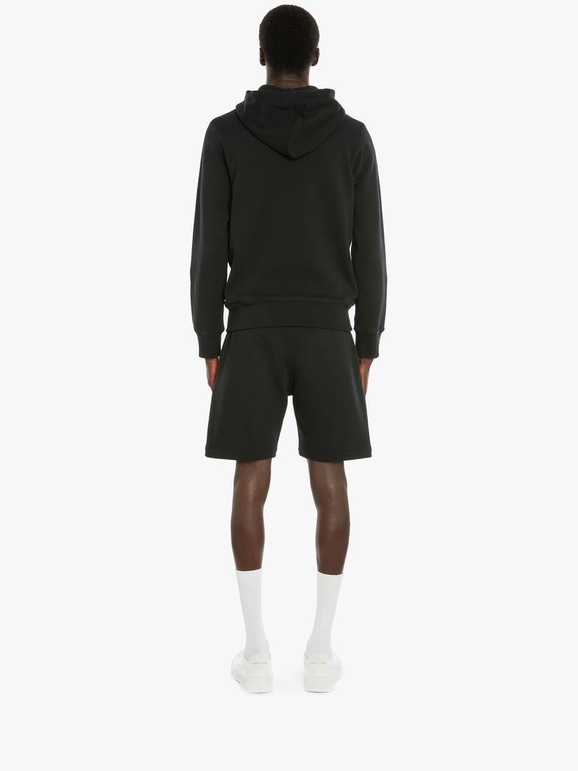 Mcqueen Graffiti Hooded Sweatshirt in Black - 4