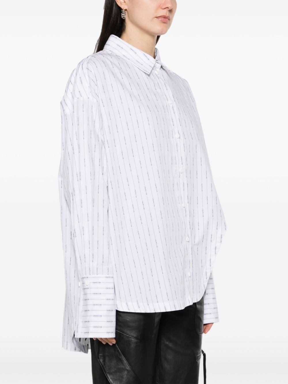 asymmetric striped shirt - 3