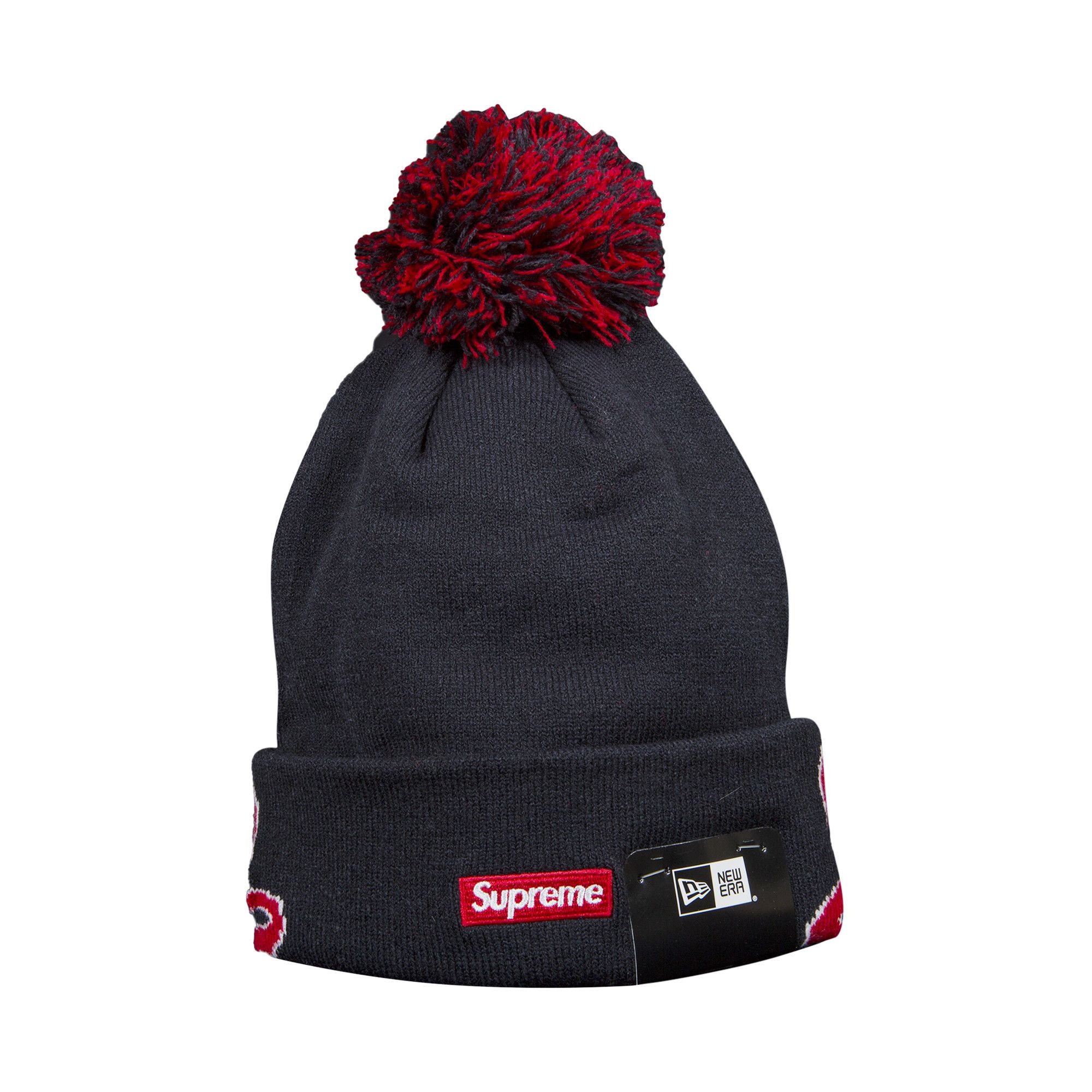 Supreme x New Era Script Cuff Beanie 'Navy' - 1