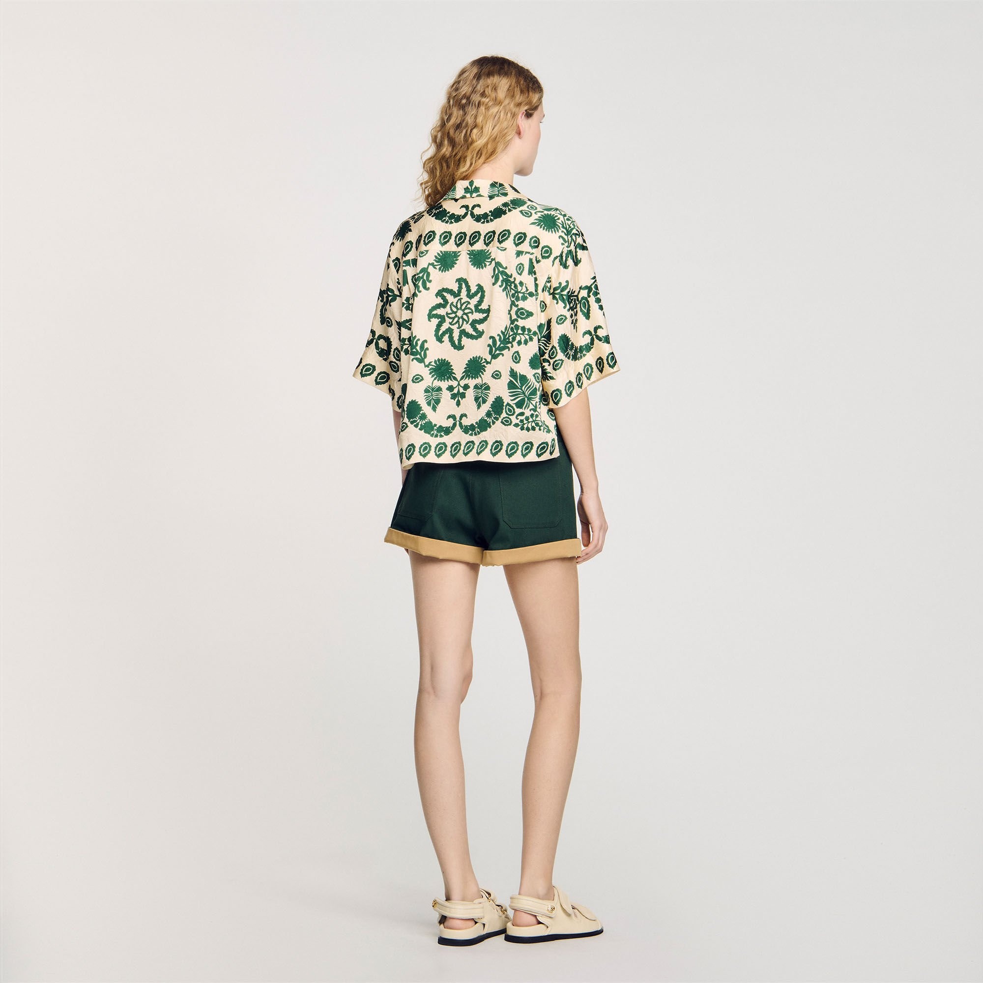 FLORAL MOTIF SHIRT - 5