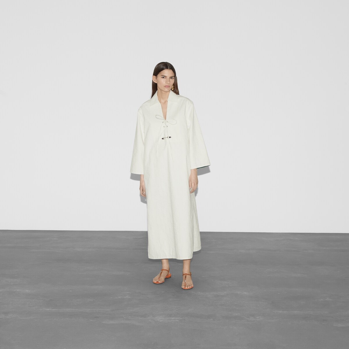 GG cotton dress with Horsebit - 2