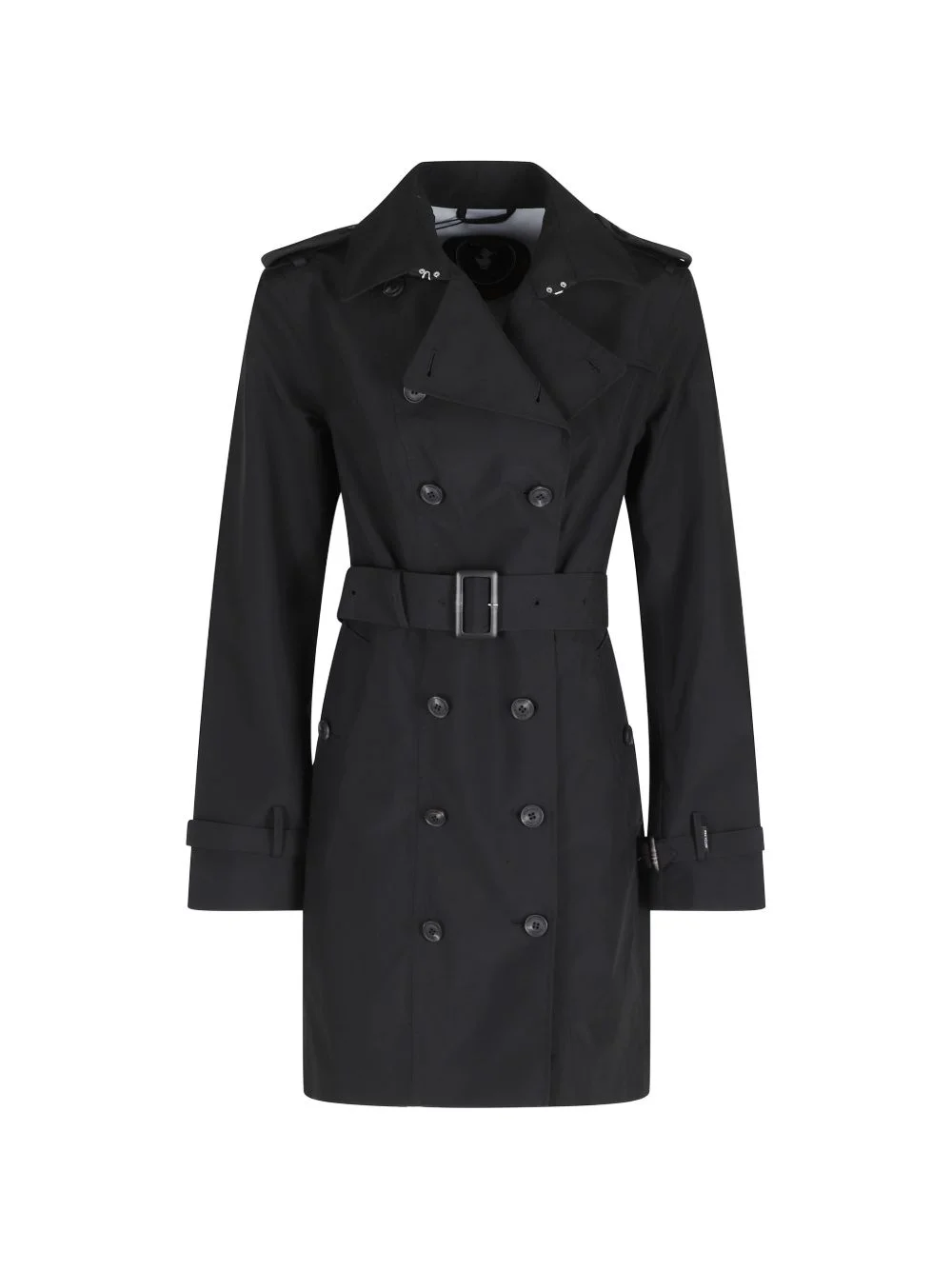 double-breasted belted coat - 1