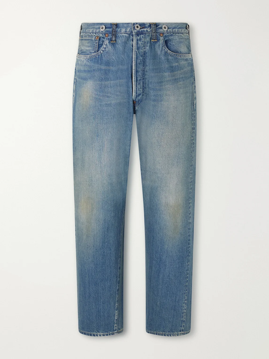 Tapered Distressed Jeans - 1