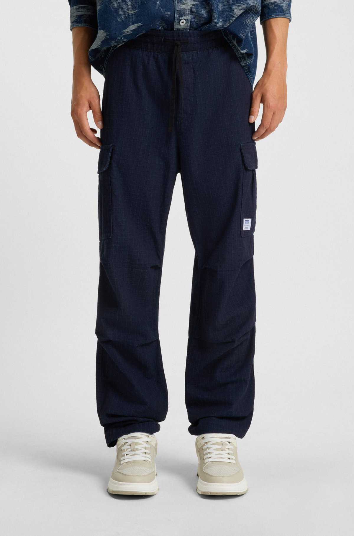 RELAXED-FIT CARGO TROUSERS IN DENIM-LOOK RIPSTOP - 2