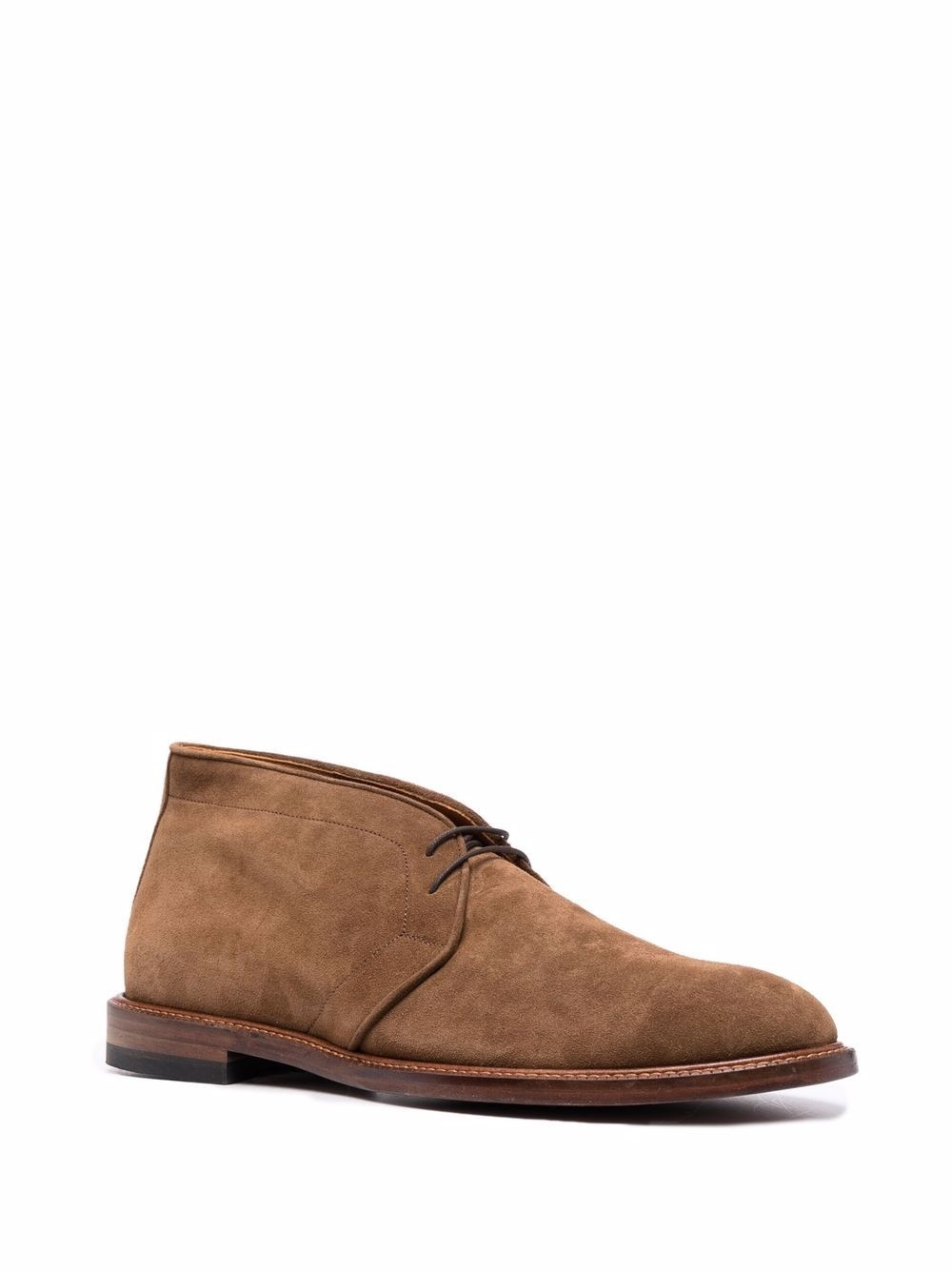 lace-up suede desert boots - 2