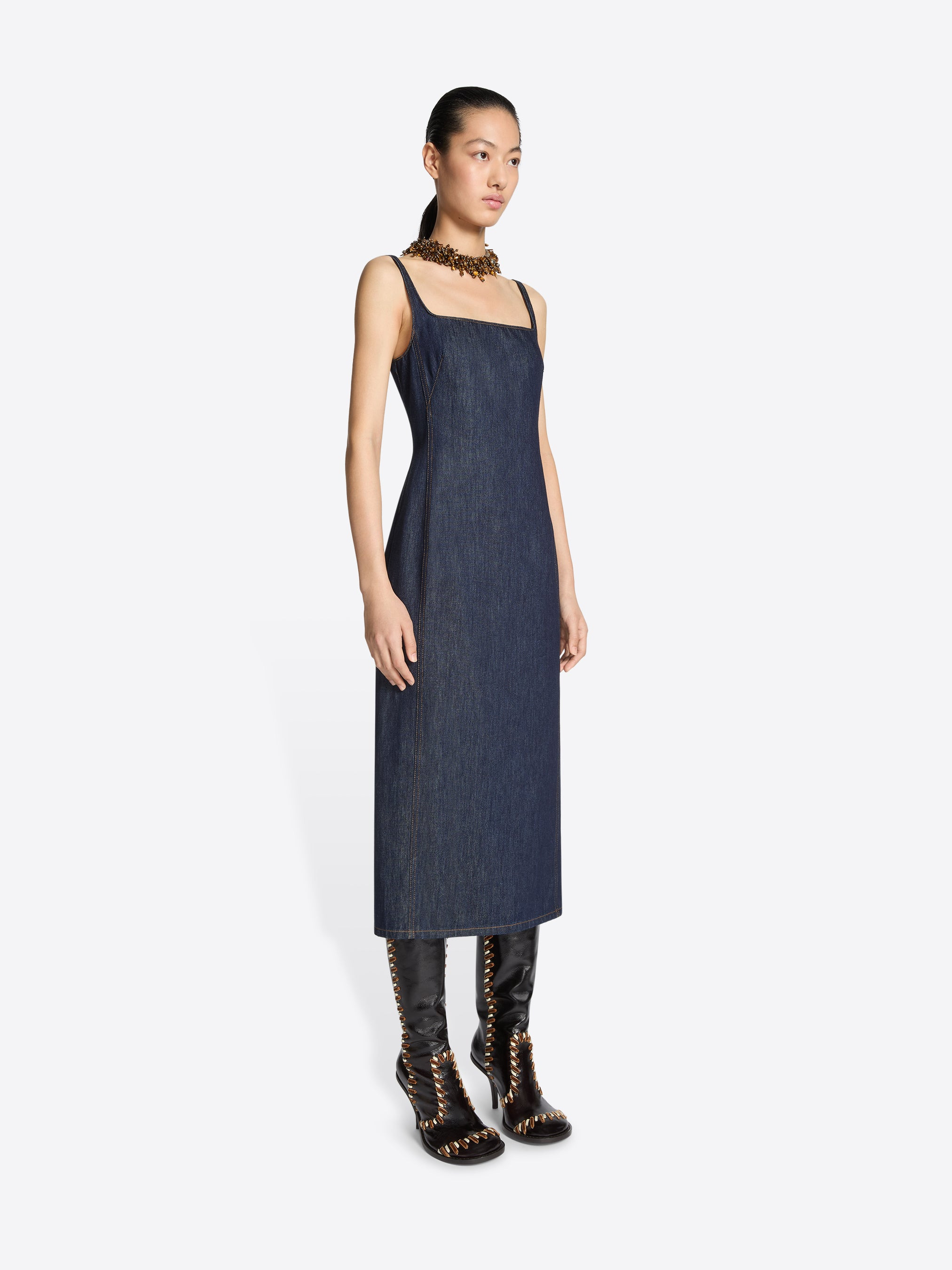 FITTED DENIM DRESS - 3