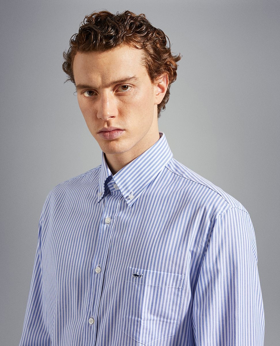Striped Oxford cotton shirt - 5