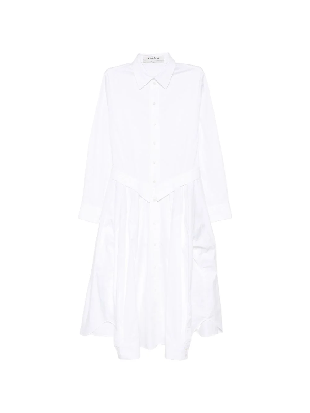 belted panelled shirt dress - 1