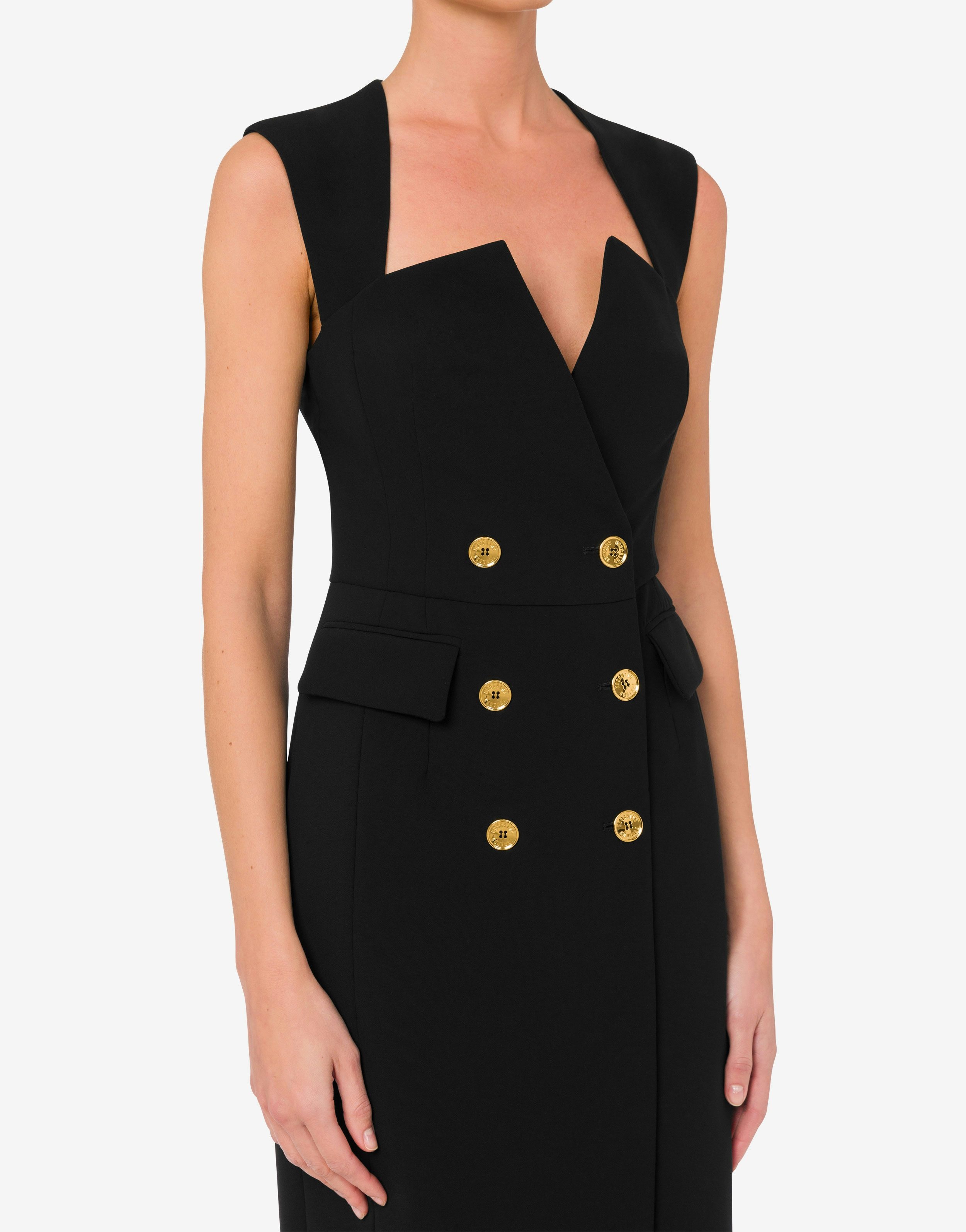 GOLD BUTTONS ROBE MANTEAU DRESS - 4