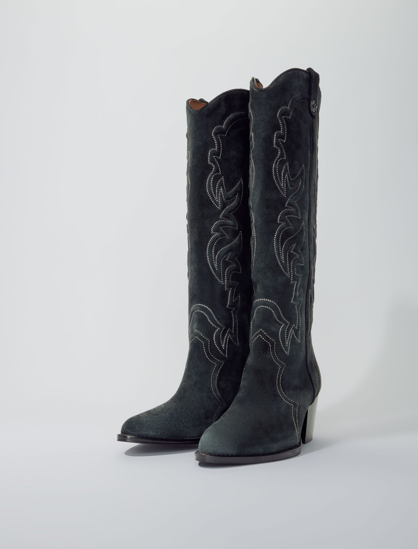 Suede cowboy boots - 2