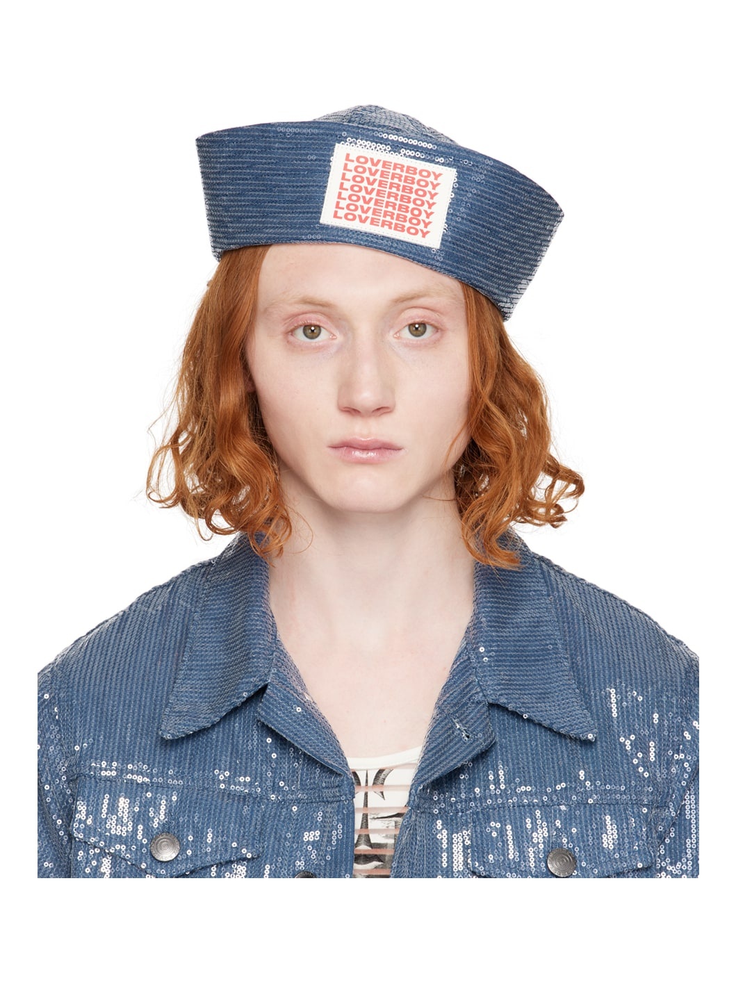 Blue Block Denim Sailor Hat - 1