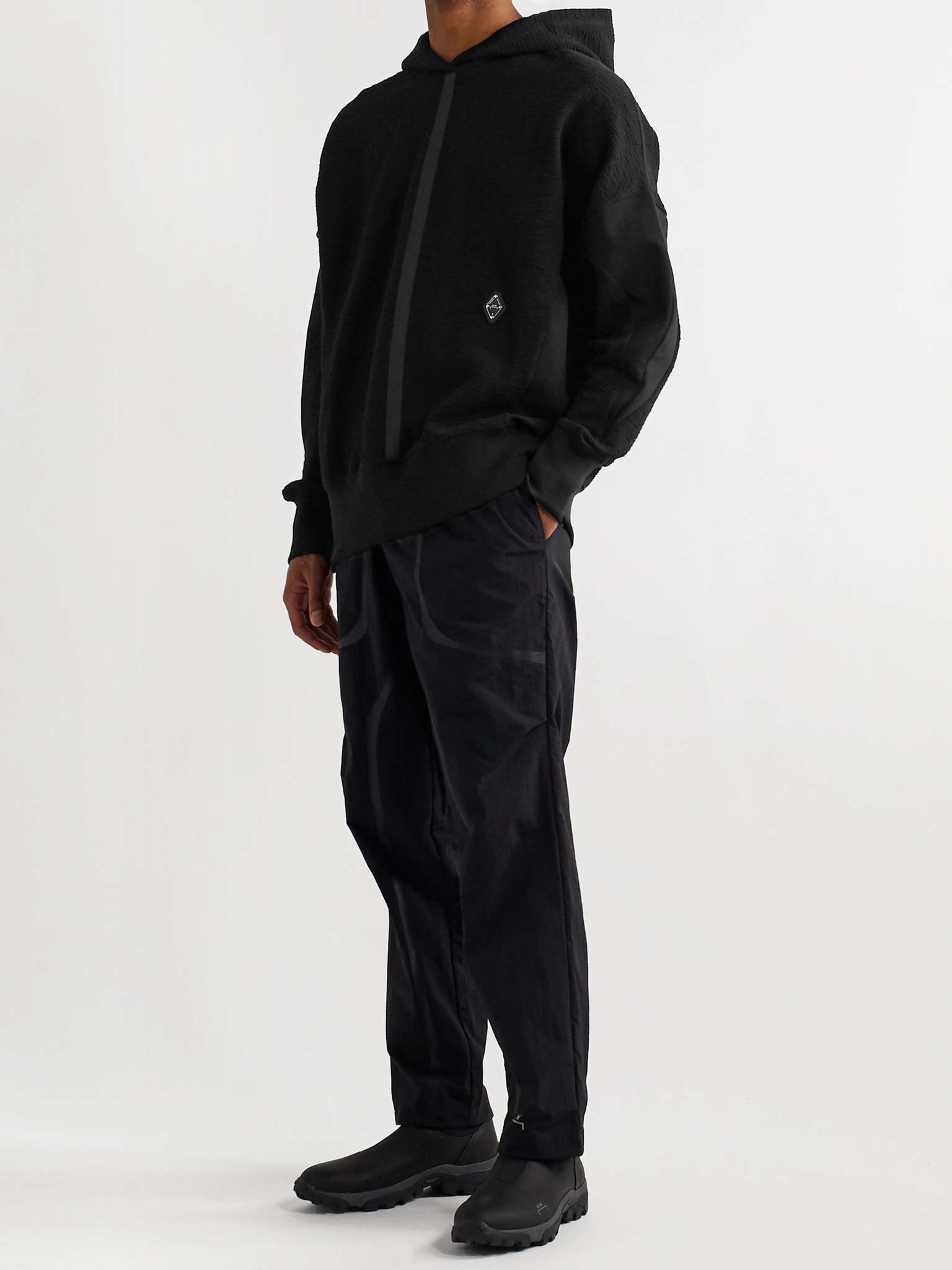 Oversized Textured Cotton-Blend Hoodie - 3