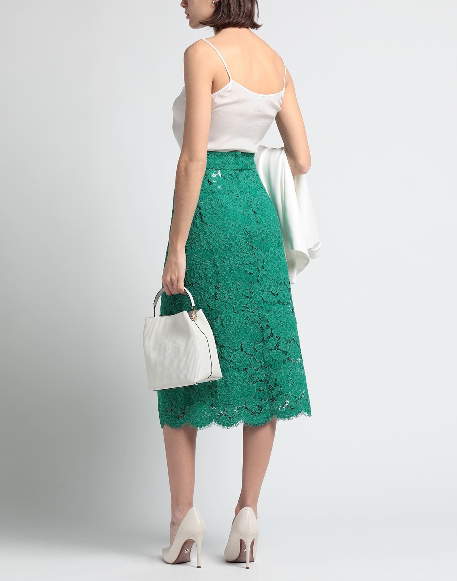 Emerald green Women's Midi Skirt - 3