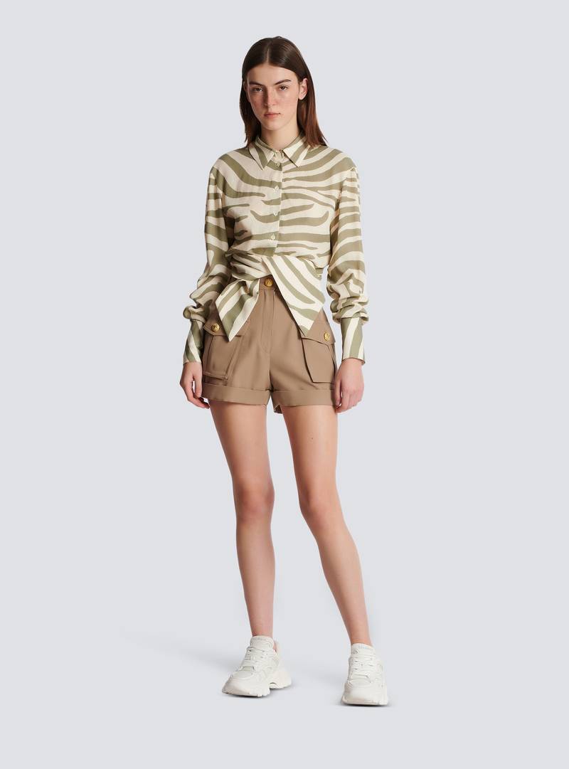 Balmain Grain de poudre cargo shorts outlook