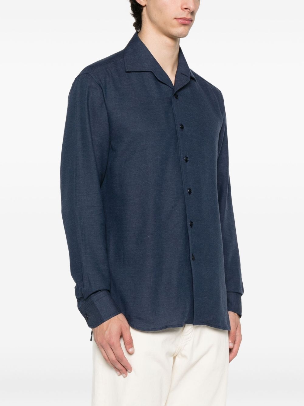 long-sleeve button-fastening shirt - 3
