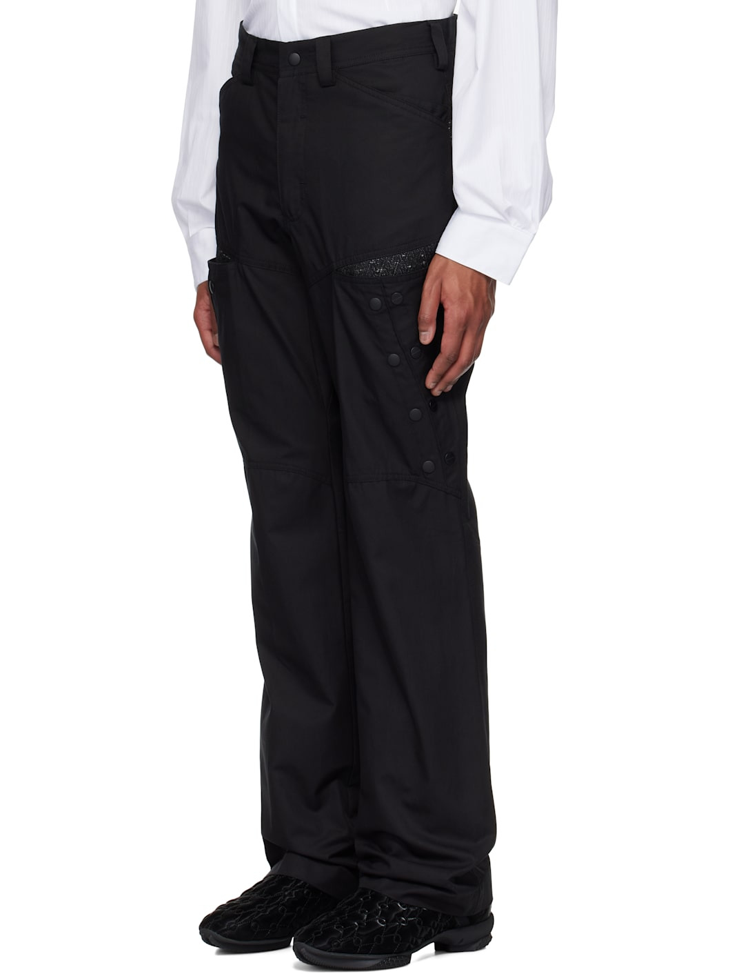 Black Inex Snap Trousers - 4