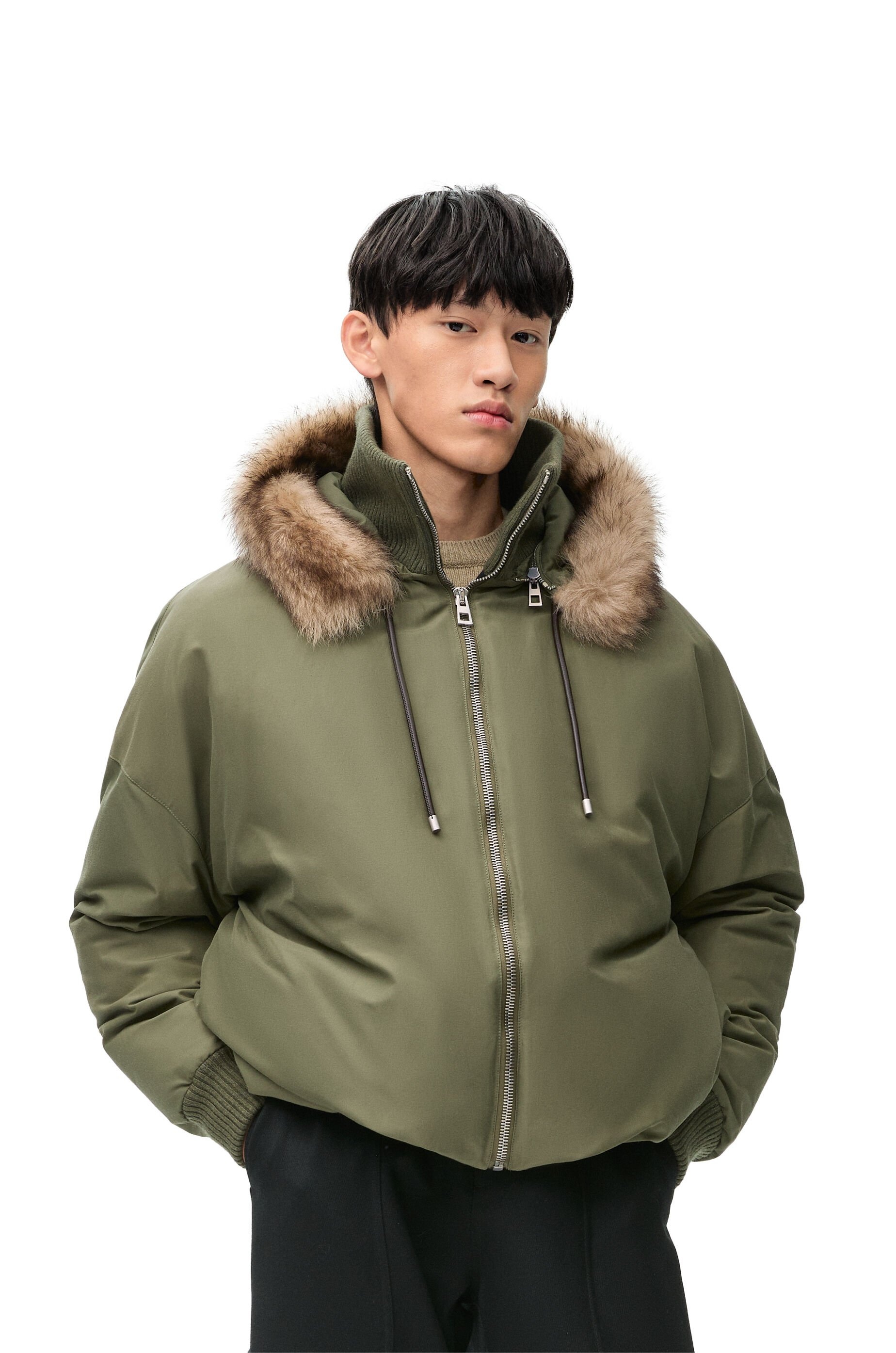 Puffer jacket in technical cotton - 3