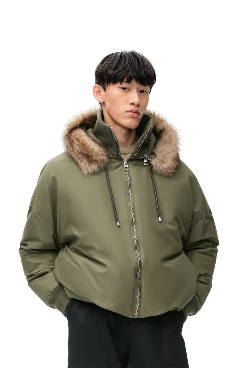 Puffer jacket in technical cotton 3