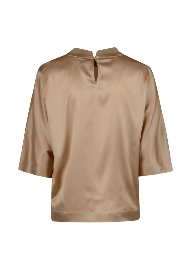 PESERICO beaded-collar shirt outlook