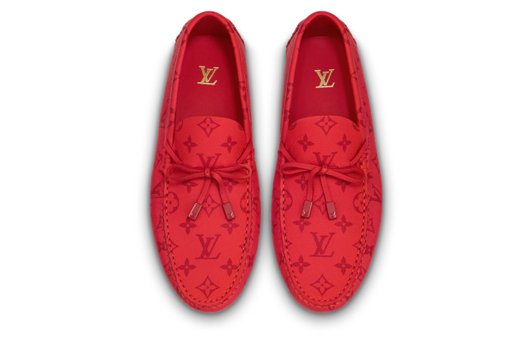 LOUIS VUITTON Driver Moccasin Shoes 'Red Monogram' 1AAPY6 - 2